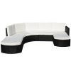 Conjunto de sofás de jardim 16 pcs vime preto - Image 2