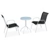 Conjunto bistrô aço + textilene 50x71 cm preto