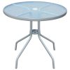 Conjunto de jantar para jardim 5 pcs 80x71 cm aço preto/cinza - Image 2