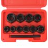 Conjunto extrator p/ parafusos e porcas danificados 11 pcs aço - Image 3