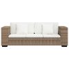 Conjunto de sofás de 3 lugares, 8 pcs, vime genuíno - Image 3