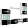 Armários de parede para TV com luz LED, 5 pcs, preto - Image 2