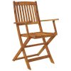Conjunto de jantar para jardim 9 pcs madeira de acácia maciça - Image 3