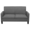 Sofá de 2 lugares 135x65x76 cm cinzento escuro - Image 2