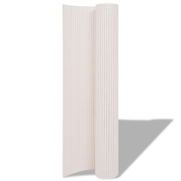vidaXL Cerca de jardim dupla face 150x300 cm branco - Image 2