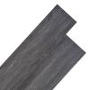 Tábuas soalho PVC não-autoadesivo 5,26 m² 2 mm preto e branco