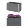 Canteiro elevado para jardim WPC 100x50x54 cm cinzento