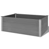 Canteiro elevado para jardim WPC 150x100x54 cm cinzento - Image 3