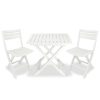 Conjunto bistrô para jardim 3 pcs plástico branco