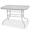 8pcs conjunto de jantar para jardim textilene cinzento - Image 3