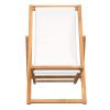 Cadeira de pátio em teca 56x105x96 cm creme - Image 3