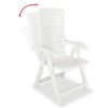 Cadeiras de jardim reclináveis 2 pcs plástico branco - Image 2
