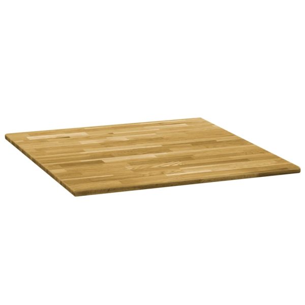 Tampo de mesa madeira de carvalho maciça quadrado 23 mm 80x80cm - Image 2