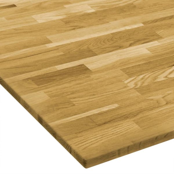 Tampo de mesa madeira de carvalho maciça quadrado 23 mm 80x80cm - Image 3