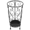 Suporte para guarda-chuvas estilo vintage metal 26x46 cm preto - Image 2