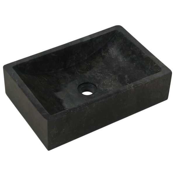 Lavatório 45x30x12 cm mármore preto brilhante - Image 2