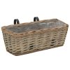 Floreira de varanda 2 pcs vime com revestimento a PE 40 cm - Image 2