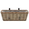 Floreira de varanda 2 pcs vime com revestimento a PE 40 cm - Image 3