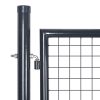 Portão de jardim em rede aço galvanizado 289x175 cm cinzento - Image 3