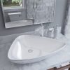 Lavatório em cerâmica 645x455x115 mm branco triangular