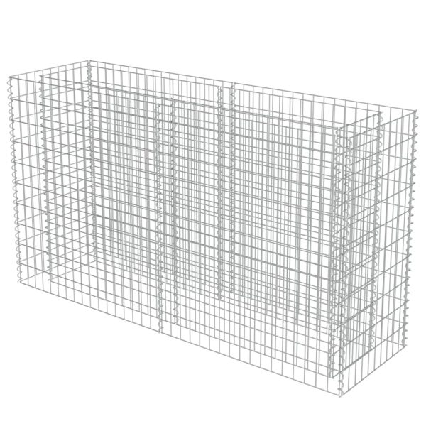 Canteiro elevado/cesto gabião 180x50x100 cm aço galvanizado - Image 3