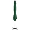 Guarda-sol cantilever c/ poste em alumínio 250x250 cm verde - Image 3