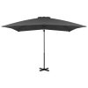 Guarda-sol cantilever c/ poste em alumínio 250x250 cm antracite - Image 2