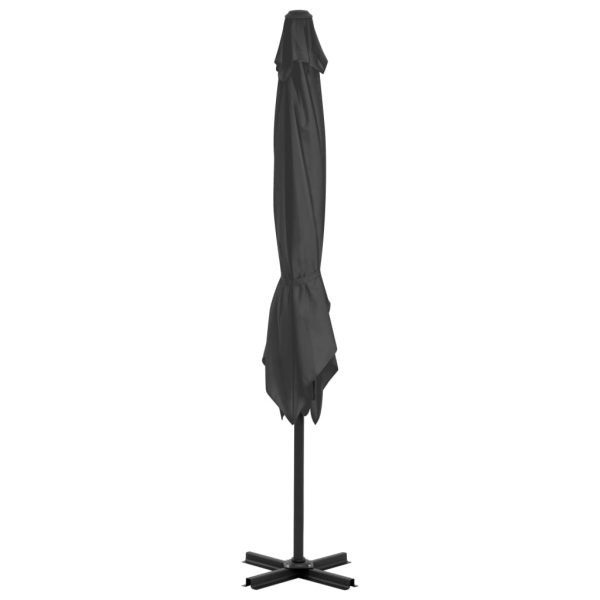 Guarda-sol cantilever c/ poste em alumínio 250x250 cm antracite - Image 3