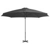 Guarda-sol cantilever com poste em alumínio 300 cm antracite - Image 2