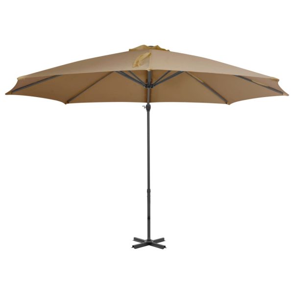 Guarda-sol cantilever mastro alumínio 300 cm cinza-acastanhado - Image 2