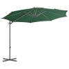 Guarda-sol cantilever com poste de aço 300 cm verde - Image 2