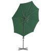 Guarda-sol cantilever com poste de aço 300 cm verde - Image 3