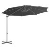 Guarda-sol cantilever com poste de aço 300 cm antracite - Image 2