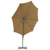 Guarda-sol cantilever poste aço 300 cm cinzento-acastanhado - Image 3