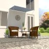 Toldo retrátil 150x150 cm azul e branco