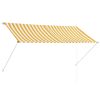 Toldo retrátil 250x150 cm amarelo e branco - Image 2