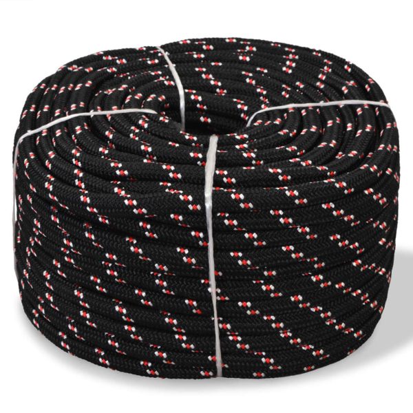 Corda náutica em polipropileno 12 mm 250 m preto