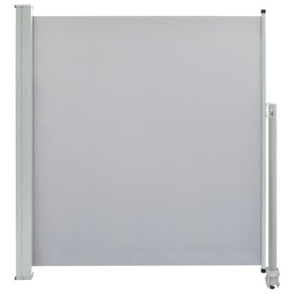 Toldo lateral retrátil para pátio 140x300 cm cinzento - Image 2