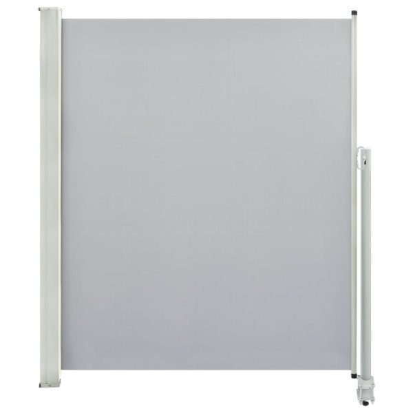 Toldo lateral retrátil para pátio 160x300 cm cinzento - Image 2