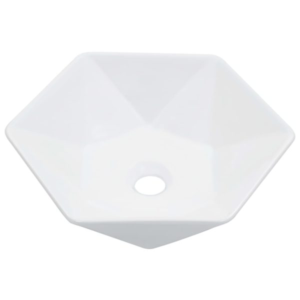 Lavatório 41x36,5x12 cm cerâmica branco - Image 2