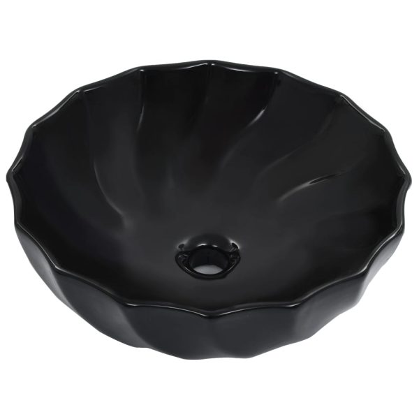 Lavatório 46x17 cm cerâmica preto - Image 2