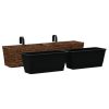 Floreiras de pendurar 2 pcs jacinto de água castanho - Image 3