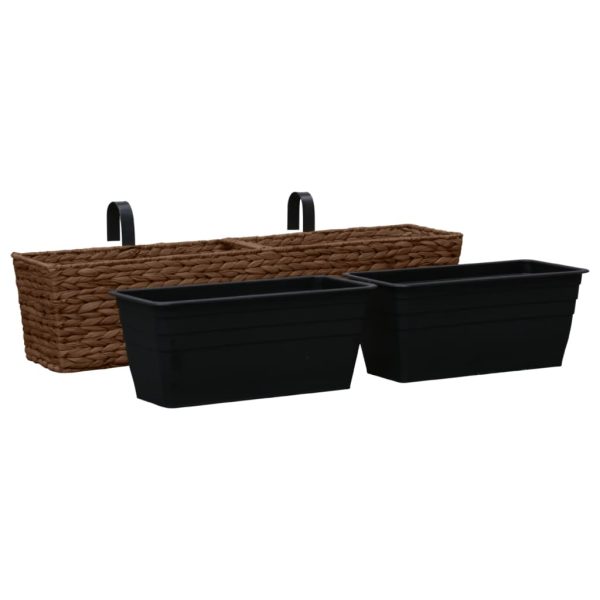 Floreiras de pendurar 2 pcs jacinto de água castanho - Image 3