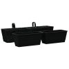 Vasos/floreiras para jardim 2 pcs jacinto de água preto - Image 3