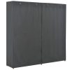 Roupeiro 200x40x170 cm tecido cinzento - Image 3