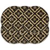 Individuais de mesa 6 pcs juta 38 cm redondo preto