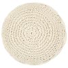 Pufe artesanal macramé 45x30 cm algodão - Image 2
