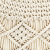 Pufe artesanal macramé 45x30 cm algodão - Image 3