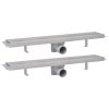 Dreno de chuveiro linear 2 pcs 630x140 mm aço inoxidável - Image 2