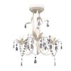 Candelabro com Cristais Pendente Elegante em branco - Image 2